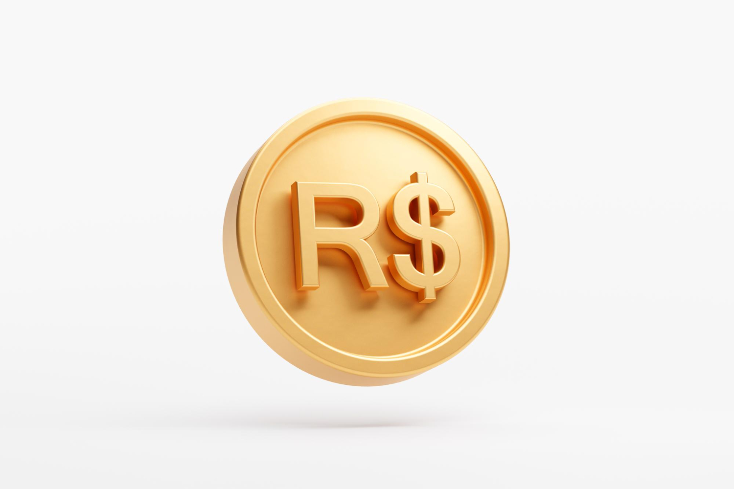 verbas comerciais - Uma moeda grande com "R$" dentro